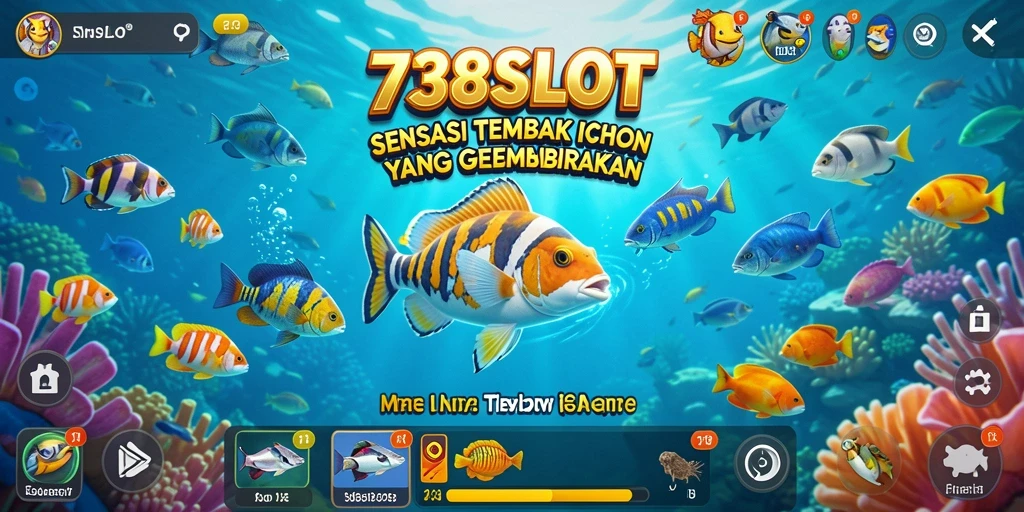 Screenshot gameplay Tembak Ikan yang seru dan penuh warna.