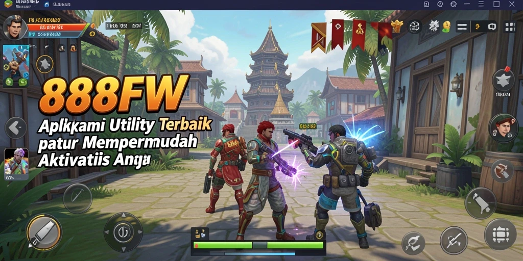 Screenshot 888FW menampilkan antarmuka aplikasi yang sederhana dan fungsional.
