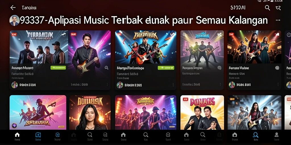 Tampilan menarik saat mendengarkan lagu di 93337.