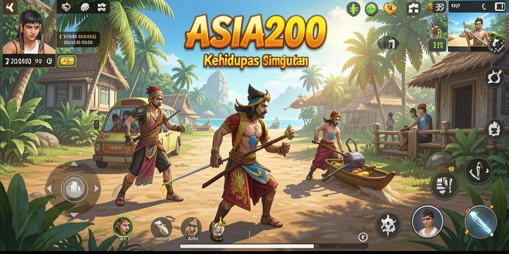 Tangkapan layar utama dari gameplay ASIA200 yang menampilkan interaksi sosial.