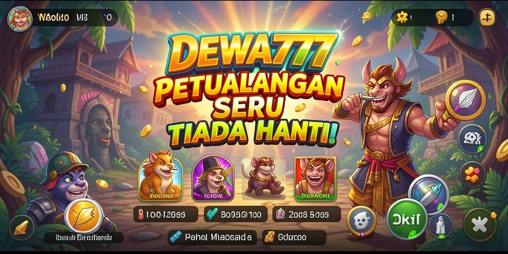 Tampilan gameplay DEWA777 yang penuh petualangan dan tantangan menarik.