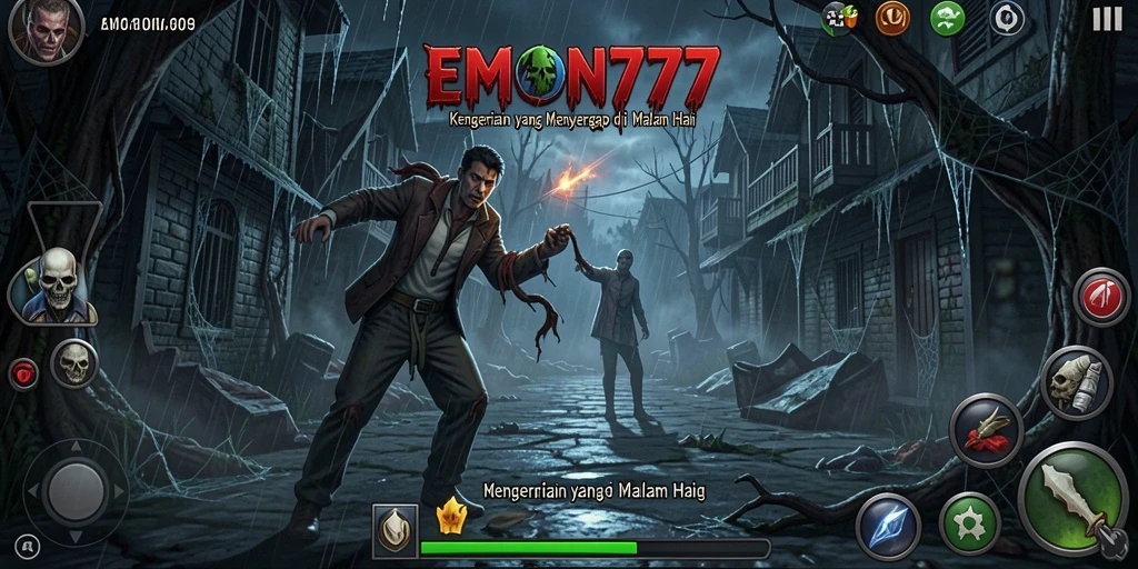 Gambaran gameplay seram dan penuh ketegangan dari EMON777.