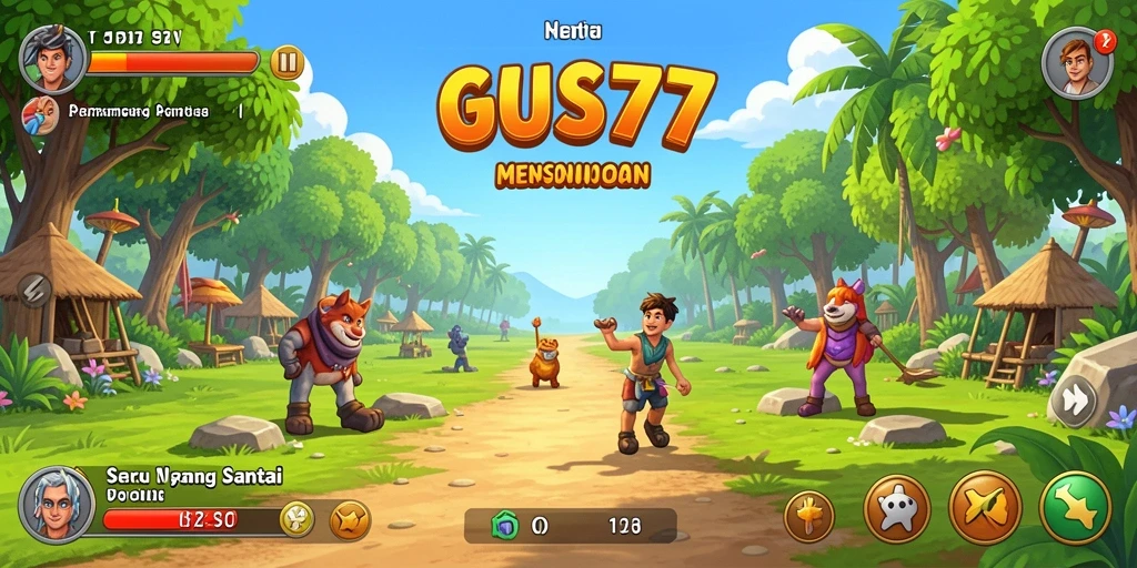 Tampilan gameplay GUS77 yang menarik dan penuh warna.
