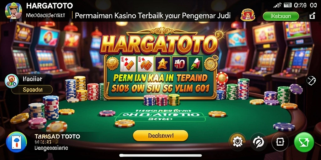 Tampilan seru gameplay Kasino HARGATOTO dengan berbagai pilihan permainan.