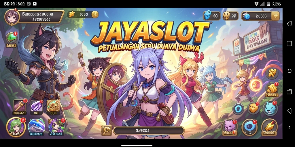 Tampilan gameplay menarik dalam JAYASLOT dengan elemen anime.