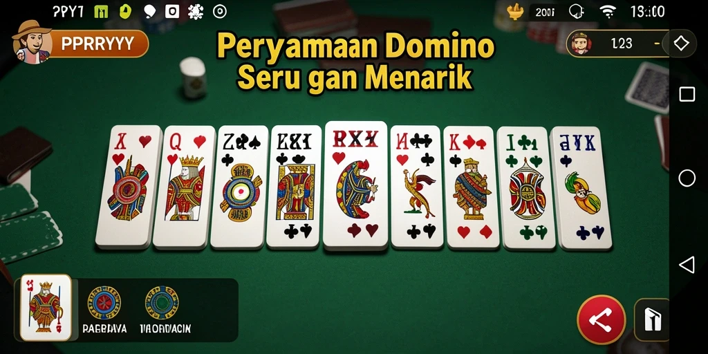 Tangkapan layar permainan Domino PPRRYY yang menampilkan gameplay yang seru.