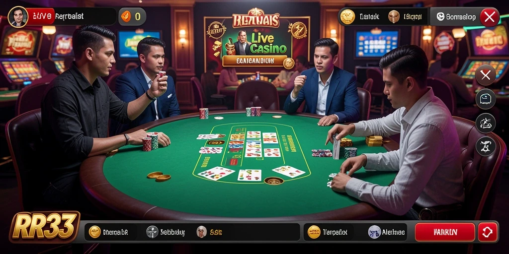 Tampilan gameplay RR33 yang seru dalam Live Casino.