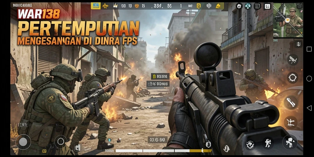 Tampilan gameplay seru dari WAR138 saat bertempur di medan perang.